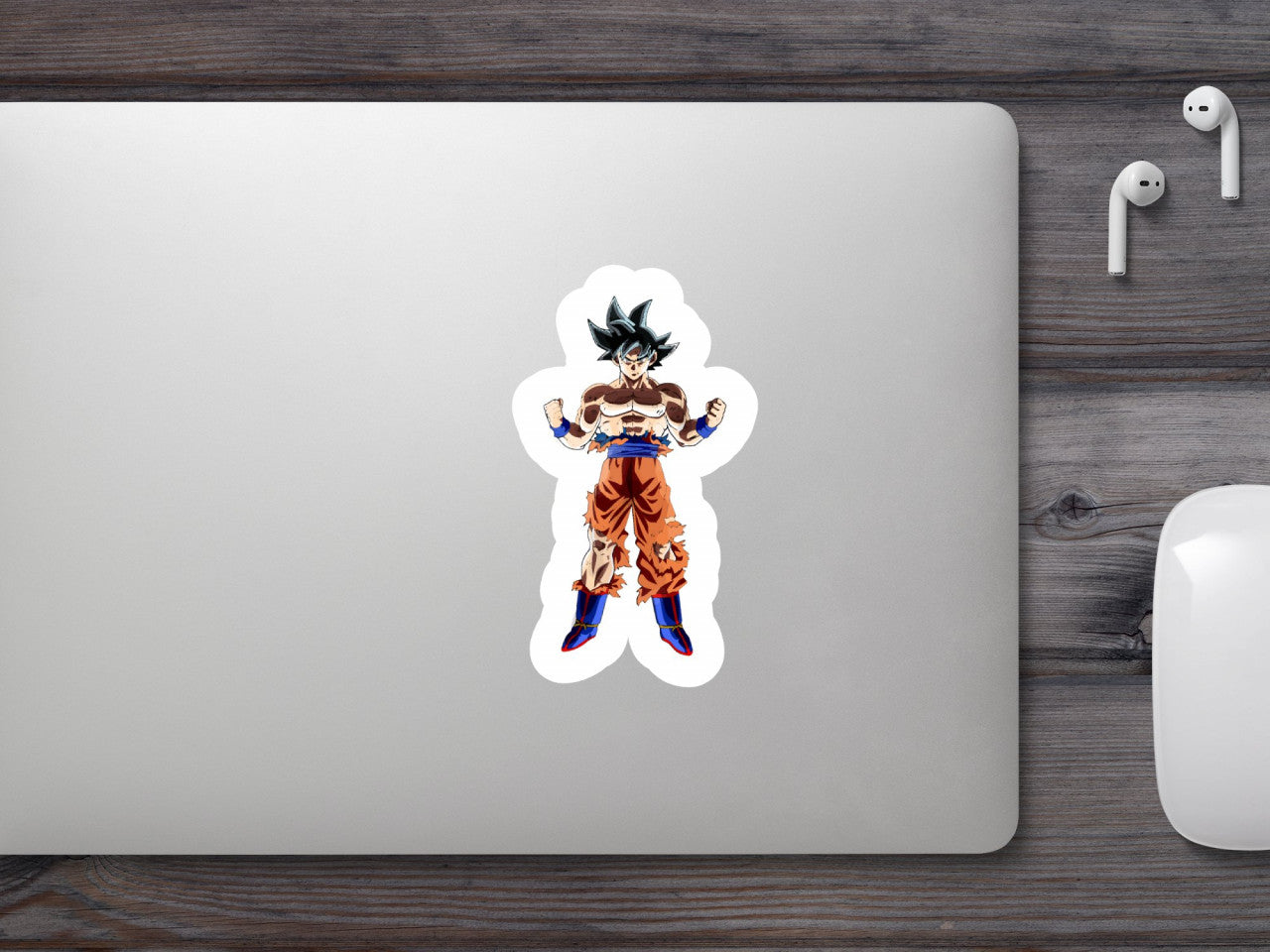 Set 4 bucati, Sticker decorativ, Dragon Ball Goku ultra instinct 7, Rezistent la apa, NO9134, 10 cm, Multicolor