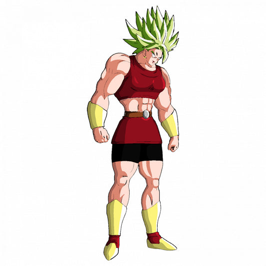 Set 4 bucati, Sticker decorativ, Dragon Ball Kale 4, Rezistent la apa, NO9154, 10 cm, Multicolor