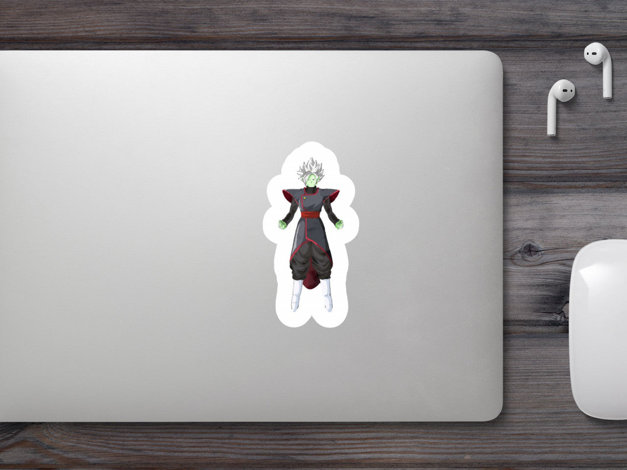 Set 4 bucati, Sticker decorativ, Dragon Ball Zamasu camp de energie, Rezistent la apa, NO9161, 10 cm, Multicolor