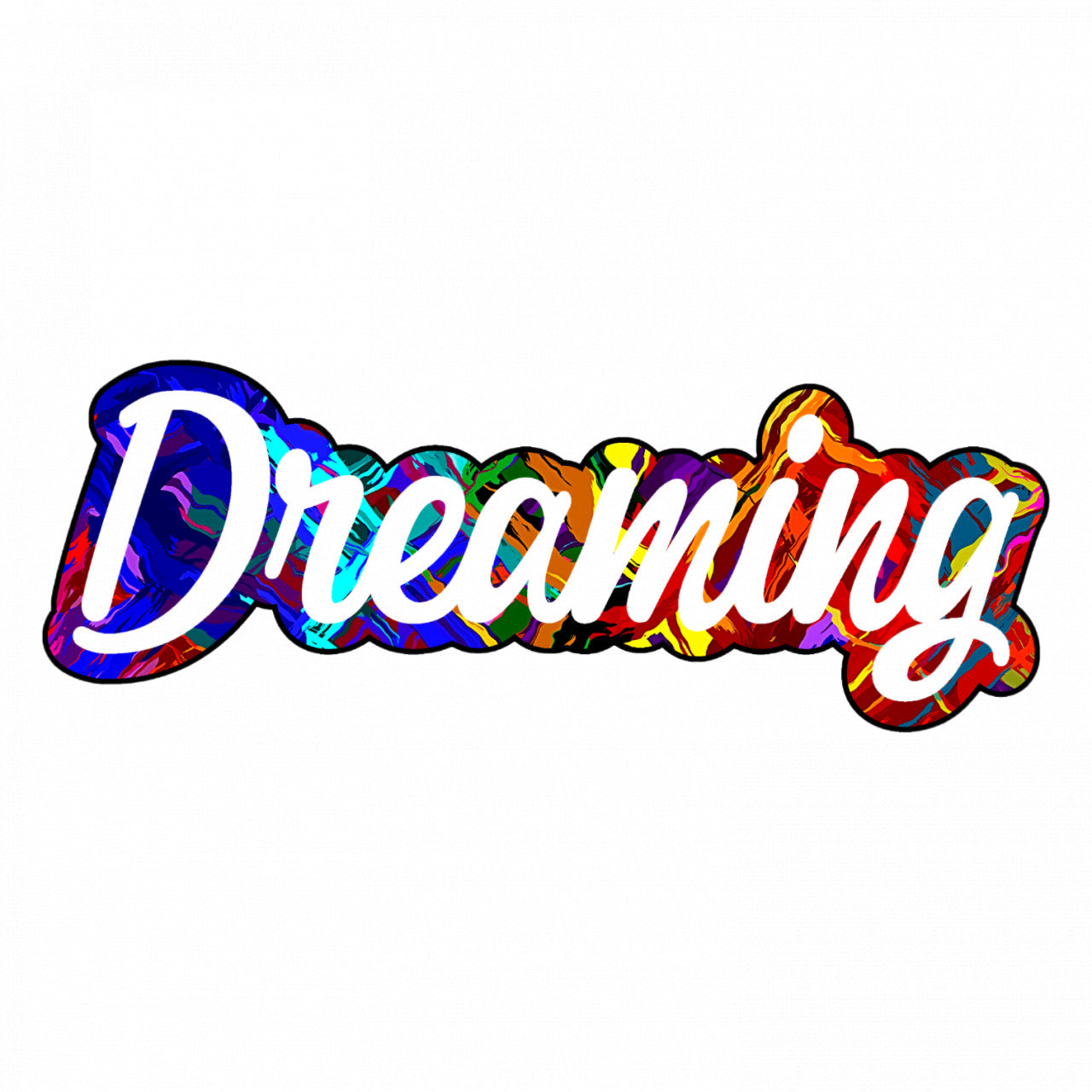 Set 4 bucati, Sticker decorativ, Dreaming, Rezistent la apa, NO9168, 10 cm, Multicolor