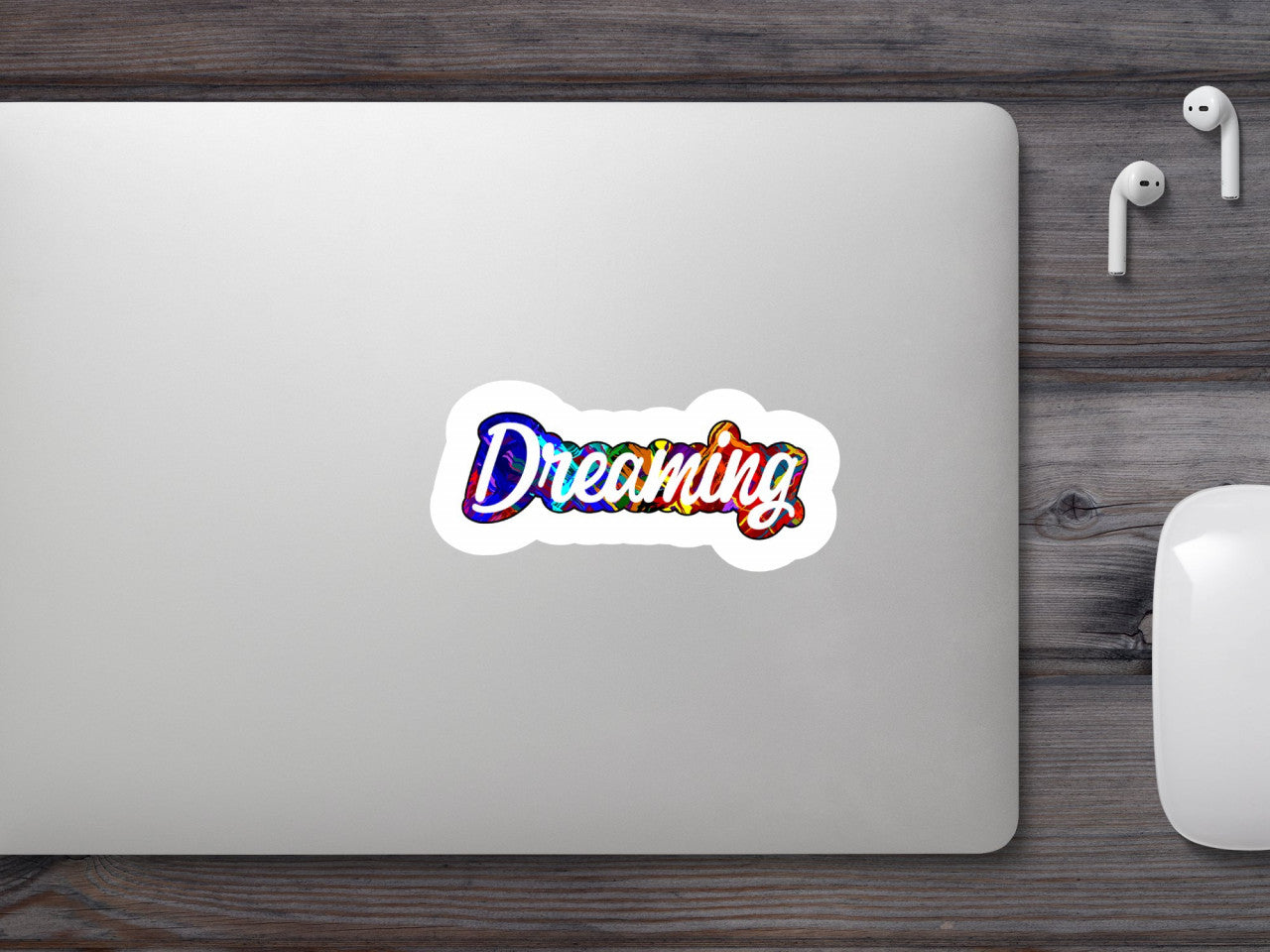 Set 4 bucati, Sticker decorativ, Dreaming, Rezistent la apa, NO9168, 10 cm, Multicolor