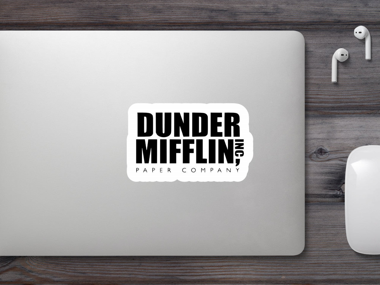 Set 4 bucati, Sticker decorativ, Dunder Mifflin, Rezistent la apa, NO9173, 10 cm, Multicolor