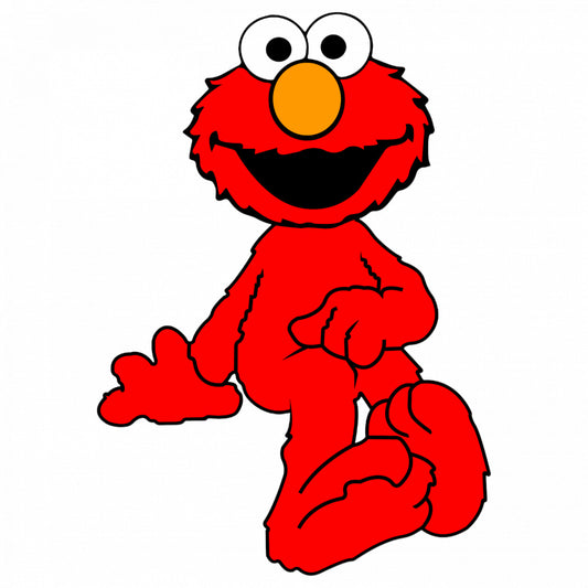 Set 4 bucati, Sticker decorativ, Elmo zambind Sesame Street, Rezistent la apa, NO9189, 10 cm, Multicolor