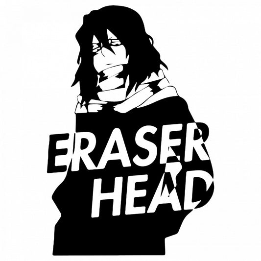 Set 4 bucati, Sticker decorativ, Erasedhead Boku no My Hero Academia, Rezistent la apa, NO9201, 10 cm, Multicolor