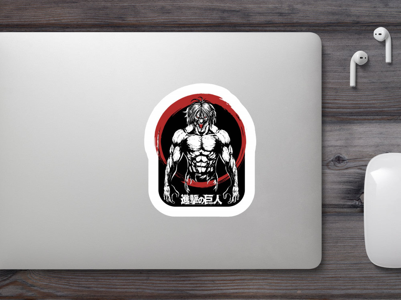 Set 4 bucati, Sticker decorativ, Eren Yeager Attack on Titan Anime, Rezistent la apa, NO9202, 10 cm, Multicolor