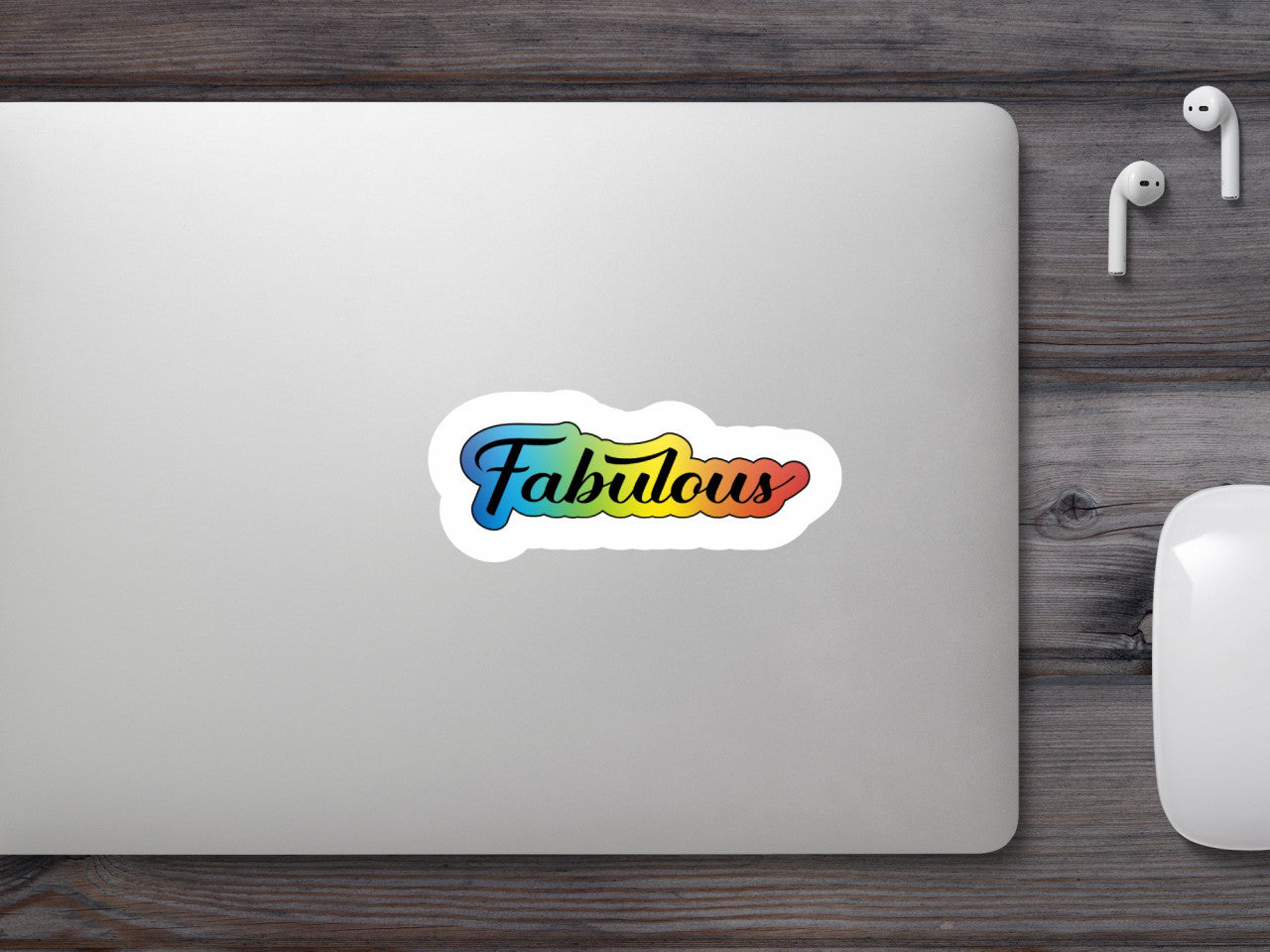 Set 4 bucati, Sticker decorativ, Fabulous, Rezistent la apa, NO9220, 10 cm, Multicolor