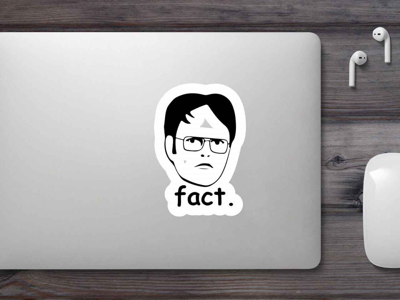 Set 4 bucati, Sticker decorativ, Fact The Office, Rezistent la apa, NO9221, 10 cm, Multicolor
