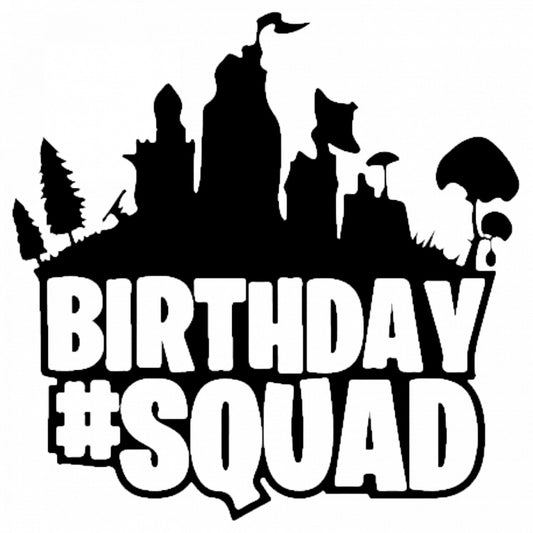 Set 4 bucati, Sticker decorativ, Fortnite Brithday Squad, Rezistent la apa, NO9305, 10 cm, Multicolor