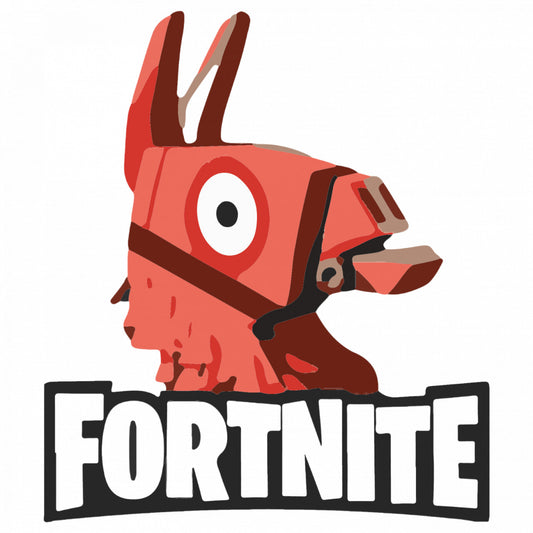 Set 4 bucati, Sticker decorativ, Fortnite Llama speriat, Rezistent la apa, NO9320, 10 cm, Multicolor
