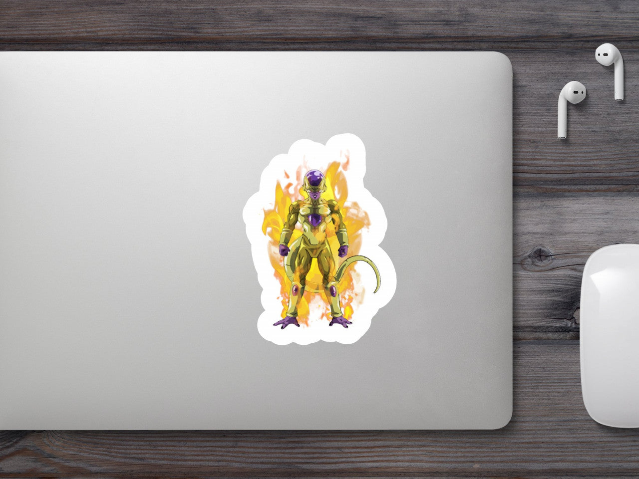 Set 4 bucati, Sticker decorativ, Freezer Dragon Ball in flacari, Rezistent la apa, NO9347, 10 cm, Multicolor