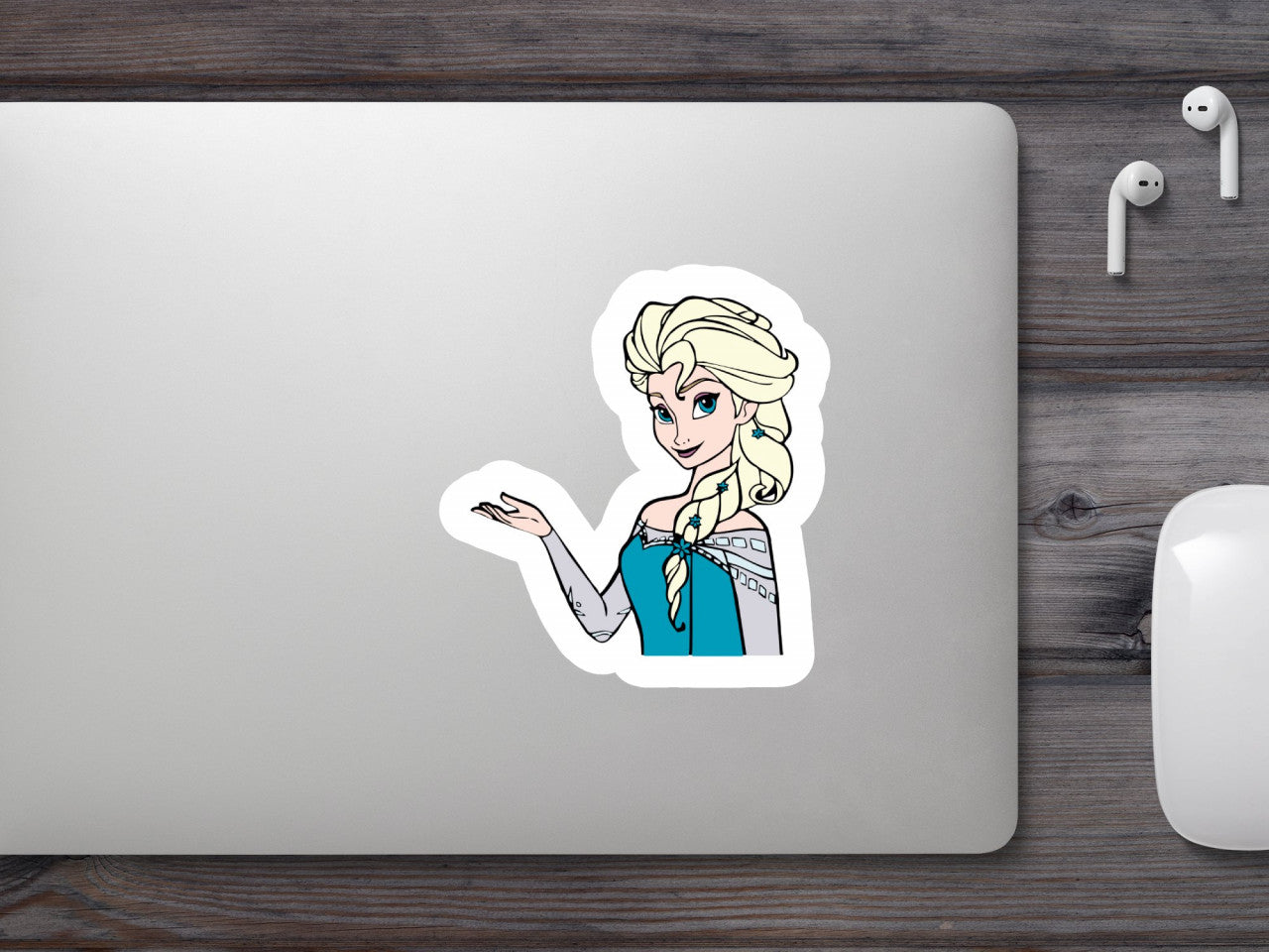 Set 4 bucati, Sticker decorativ, Frozen Elsa, Rezistent la apa, NO9363, 10 cm, Multicolor