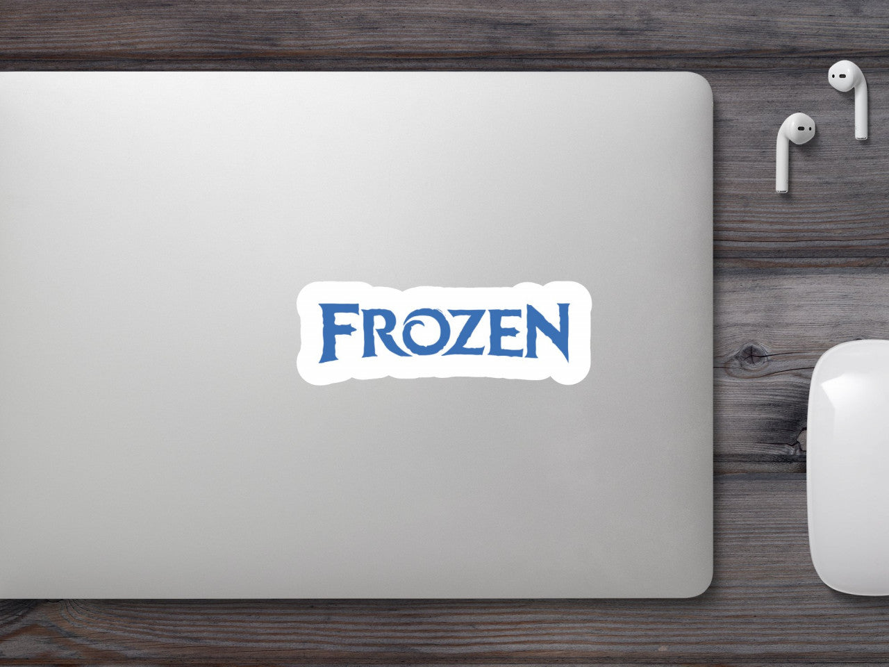 Set 4 bucati, Sticker decorativ, Frozen logo, Rezistent la apa, NO9364, 10 cm, Multicolor