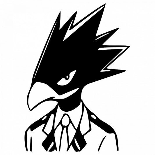 Set 4 bucati, Sticker decorativ, Fumikage Tokoyami My Hero Academia, Rezistent la apa, NO9387, 10 cm, Multicolor