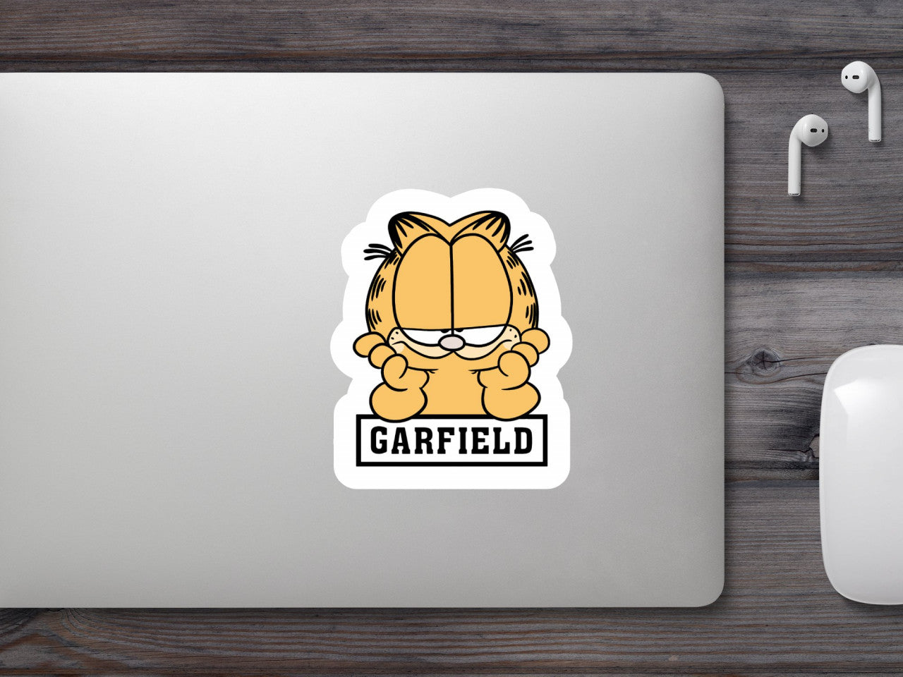 Set 4 bucati, Sticker decorativ, Garfield logo, Rezistent la apa, NO9400, 10 cm, Multicolor