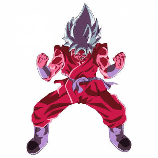 Set 4 bucati, Sticker decorativ, Goku Super Saiyan Kaioken Dragon ball z, Rezistent la apa, NO9482, 10 cm, Multicolor