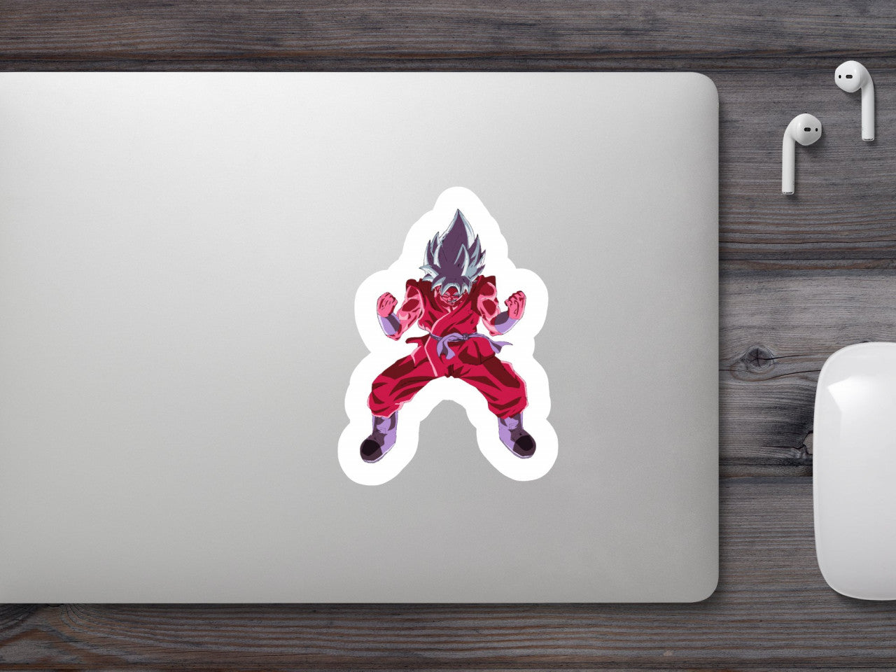 Set 4 bucati, Sticker decorativ, Goku Super Saiyan Kaioken Dragon ball z, Rezistent la apa, NO9482, 10 cm, Multicolor