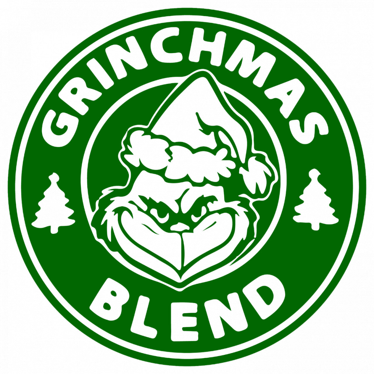 Set 4 bucati, Sticker decorativ, Grinchmas Blend Cofe, Rezistent la apa, NO9519, 10 cm, Multicolor