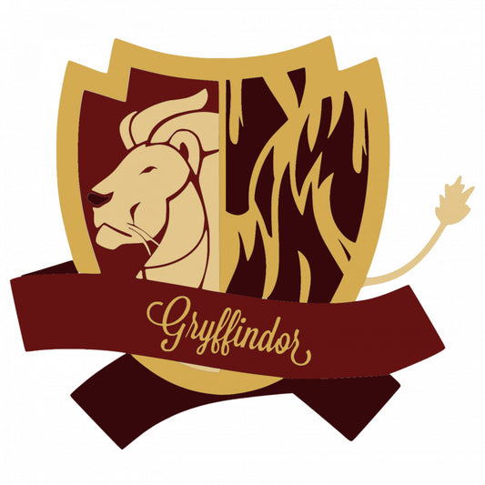 Set 4 bucati, Sticker decorativ, Gryffindor sigiliu Harry Potter, Rezistent la apa, NO9531, 10 cm, Multicolor