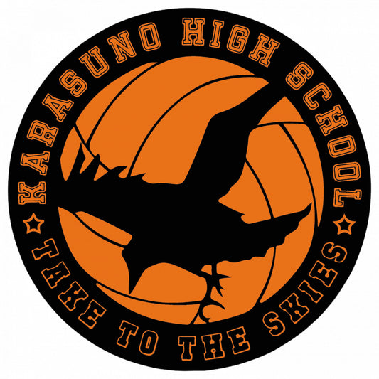 Set 4 bucati, Sticker decorativ, Haikyuu Karasuno High School Take to the skies, Rezistent la apa, NO9539, 10 cm, Multicolor