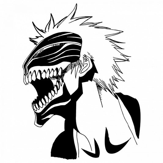Set 4 bucati, Sticker decorativ, Ichigo Kurosaki Bleach manga, Rezistent la apa, NO9720, 10 cm, Multicolor