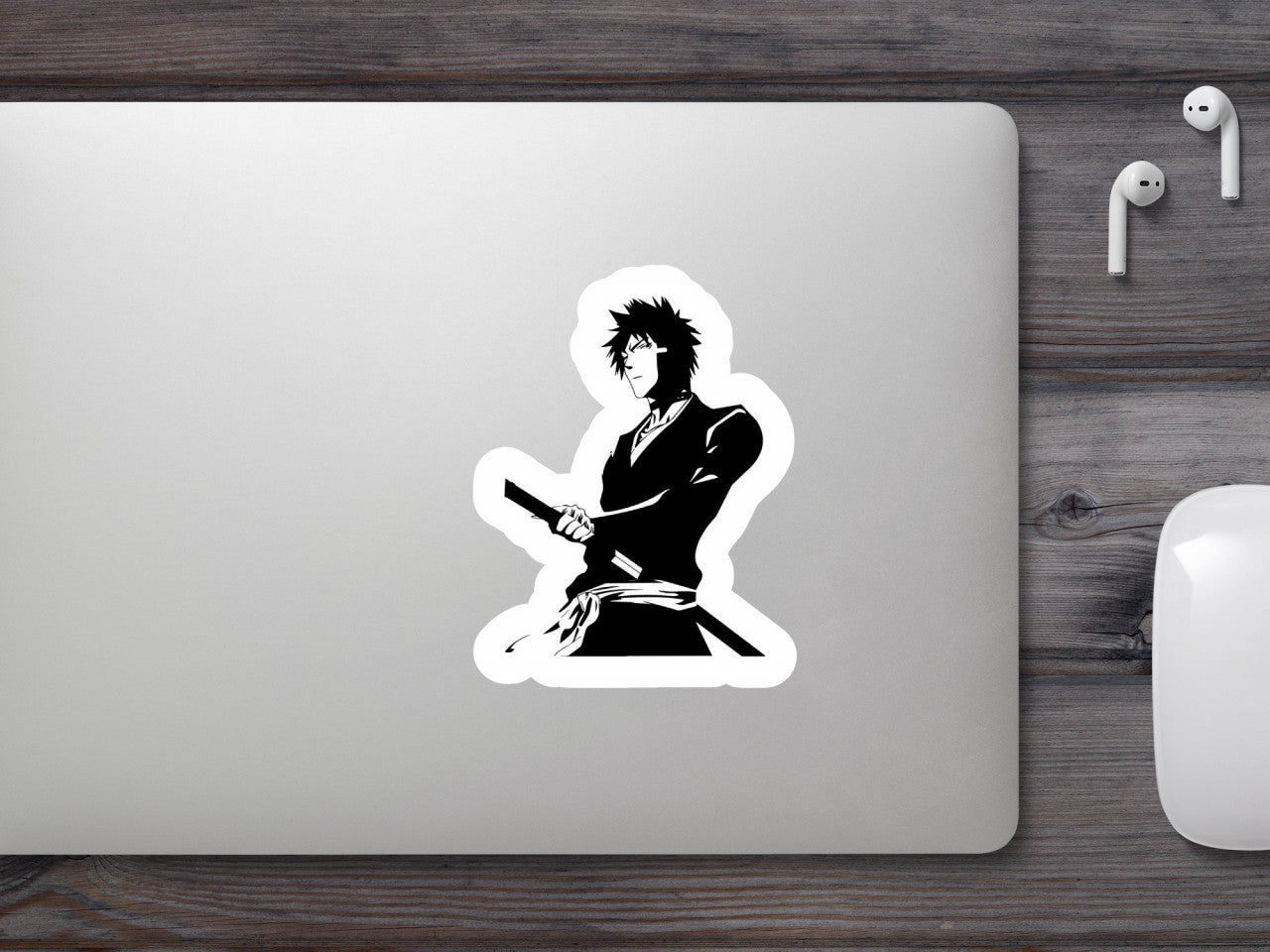 Set 4 bucati, Sticker decorativ, Ichigo Kurosaki Bleach manga, Rezistent la apa, NO9717, 10 cm, Multicolor