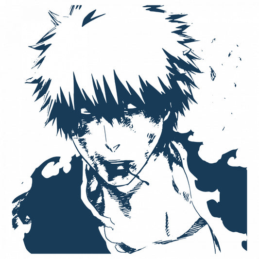 Set 4 bucati, Sticker decorativ, Ichigo Kurosaki Bleach, Rezistent la apa, NO9721, 10 cm, Multicolor