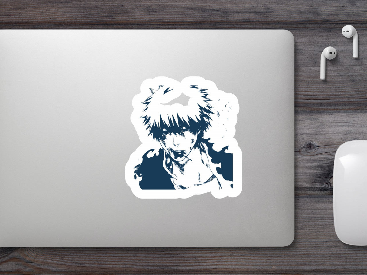 Set 4 bucati, Sticker decorativ, Ichigo Kurosaki Bleach, Rezistent la apa, NO9721, 10 cm, Multicolor
