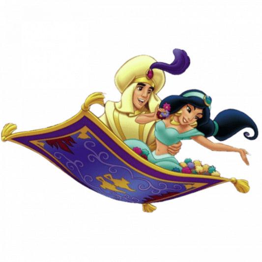 Set 4 bucati, Sticker decorativ, Jasmine printesa Disney, Rezistent la apa, NO9795, 10 cm, Multicolor