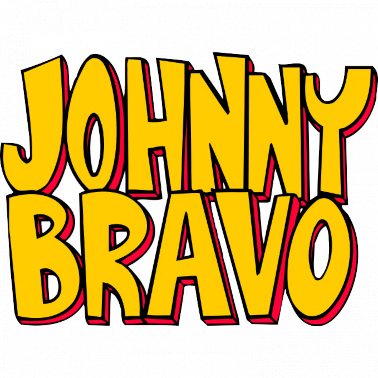 Set 4 bucati, Sticker decorativ, Johnny Bravo, Rezistent la apa, NO9811, 10 cm, Multicolor
