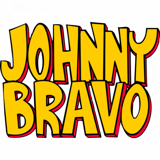 Set 4 bucati, Sticker decorativ, Johnny Bravo, Rezistent la apa, NO9811, 10 cm, Multicolor