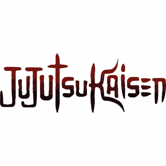Set 4 bucati, Sticker decorativ, Jujutsu Kaisen logo degrade, Rezistent la apa, NO9824, 10 cm, Multicolor