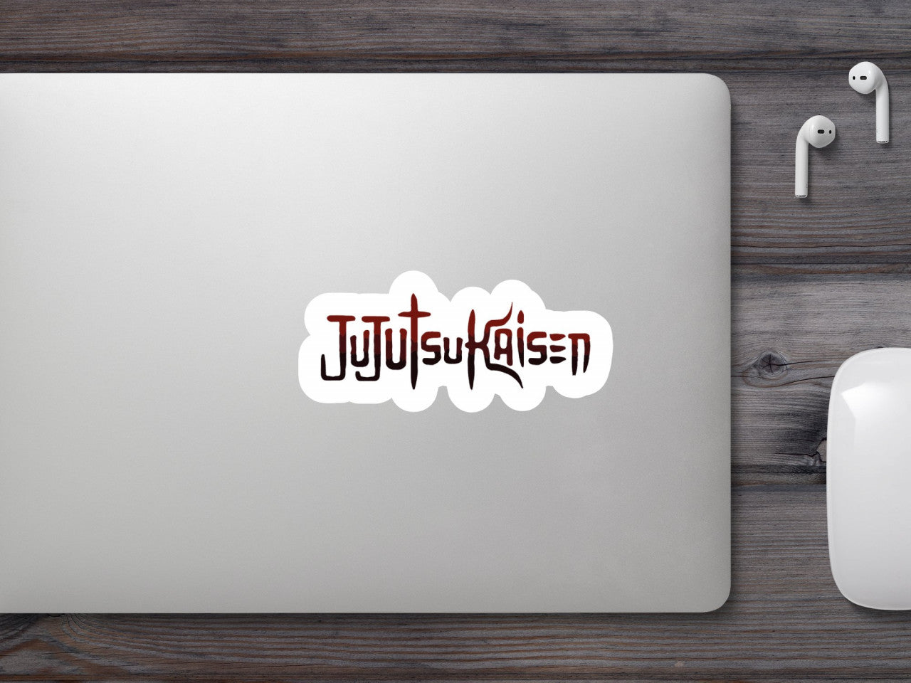 Set 4 bucati, Sticker decorativ, Jujutsu Kaisen logo degrade, Rezistent la apa, NO9824, 10 cm, Multicolor