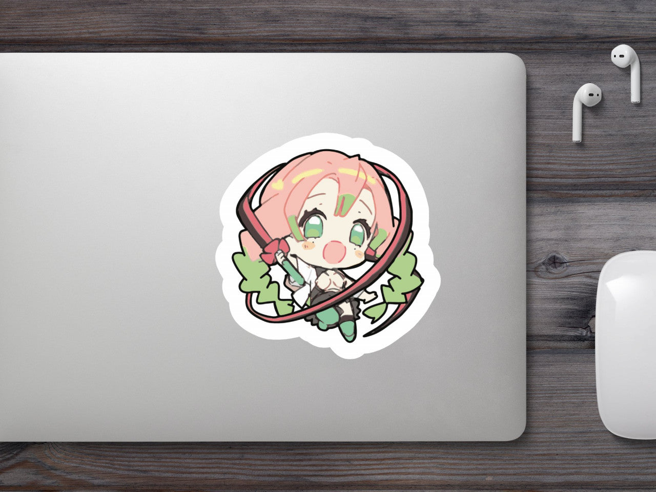 Set 4 bucati, Sticker decorativ, Kanroji Mitsuri Demon Slayer anime, Rezistent la apa, NO9836, 10 cm, Multicolor