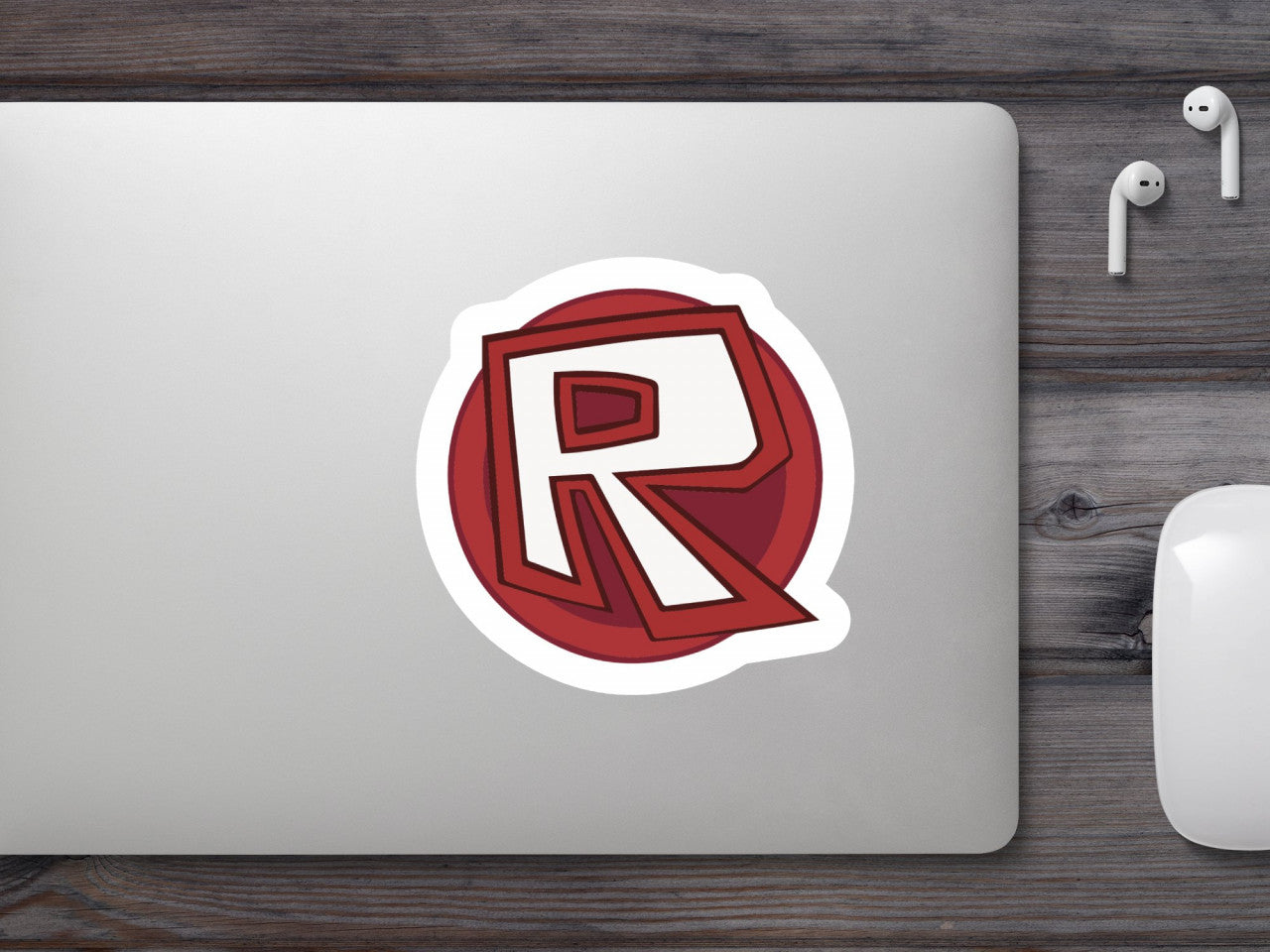 Set 4 bucati, Sticker decorativ, Logo Roblox, Rezistent la apa, NO9920, 10 cm, Multicolor