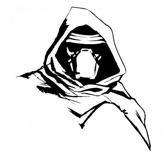 Set 4 bucati, Sticker decorativ, Mandalorian Star wars Kylo Ren, Rezistent la apa, NO9967, 10 cm, Multicolor