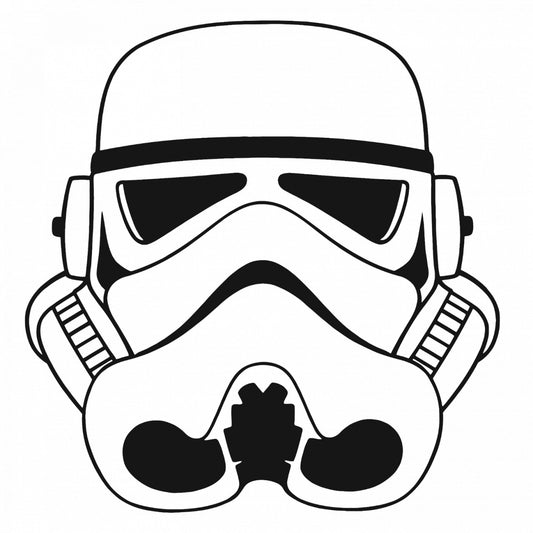 Set 4 bucati, Sticker decorativ, Mandalorian Star wars Stormtrooper, Rezistent la apa, NO9970, 10 cm, Multicolor