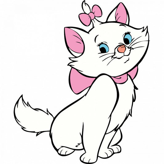 Set 4 bucati, Sticker decorativ, Marie Disney The Aristocats, Rezistent la apa, NO9980, 10 cm, Multicolor