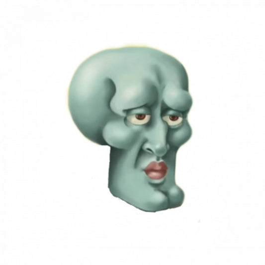 Set 4 bucati, Sticker decorativ, Meme Chipe��ul Squidward, Rezistent la apa, NO10026, 10 cm, Multicolor
