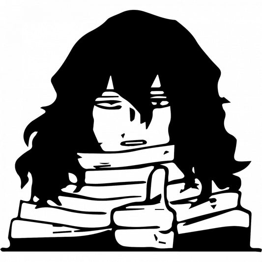 Set 4 bucati, Sticker decorativ, My Hero Academia Sh��ta Aizawa anime, Rezistent la apa, NO8219, 10 cm, Multicolor