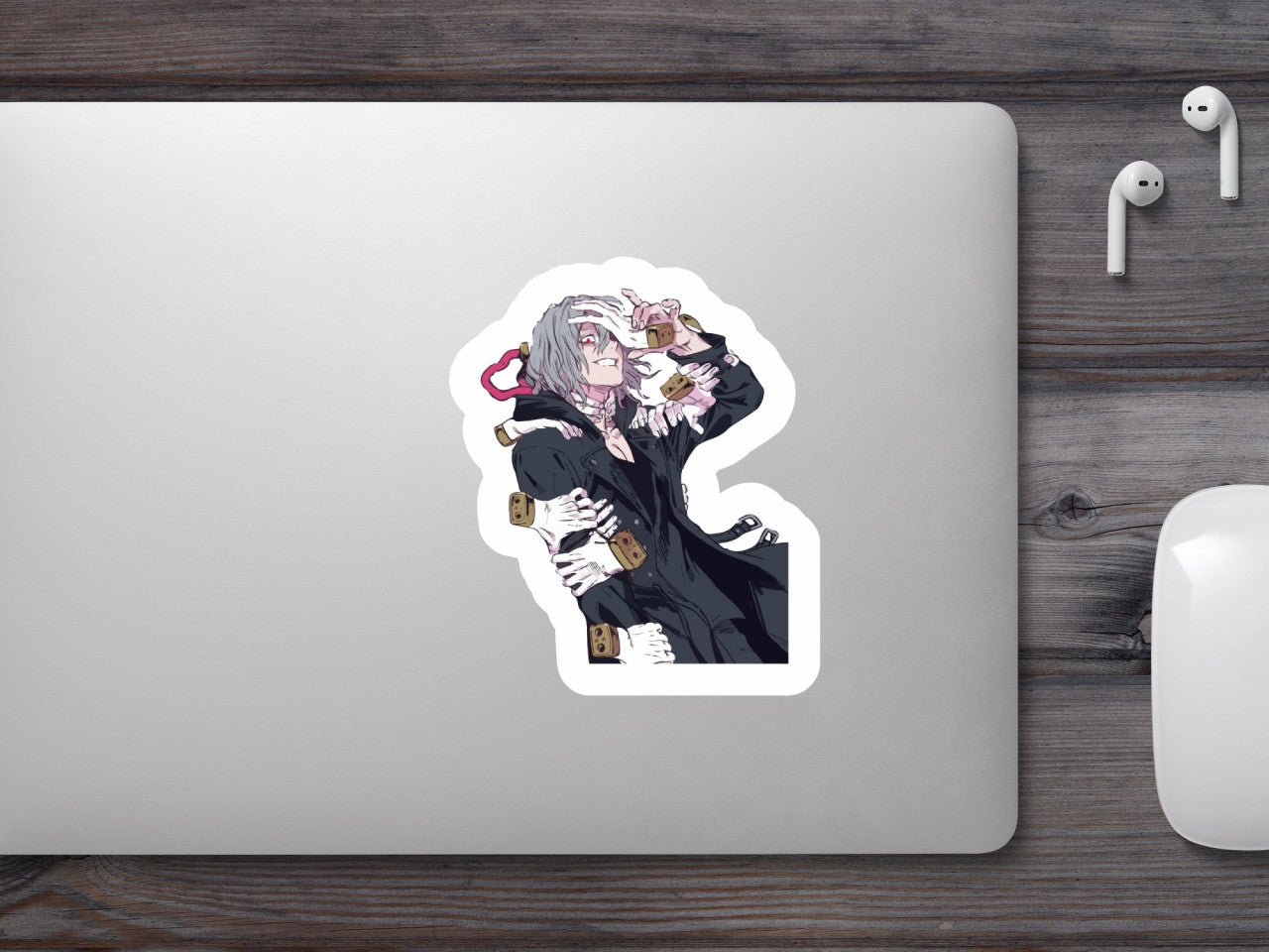 Set 4 bucati, Sticker decorativ, My Hero Academia Tomura Shigaraki anime, Rezistent la apa, NO8221, 10 cm, Multicolor