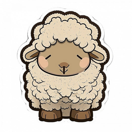 Set 4 bucati, Sticker decorativ, Oaie Merinos, Rezistent la apa, NO8266, 10 cm, Multicolor