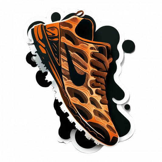 Set 4 bucati, Sticker decorativ, Pantofi de sport, Rezistent la apa, NO10106, 10 cm, Multicolor