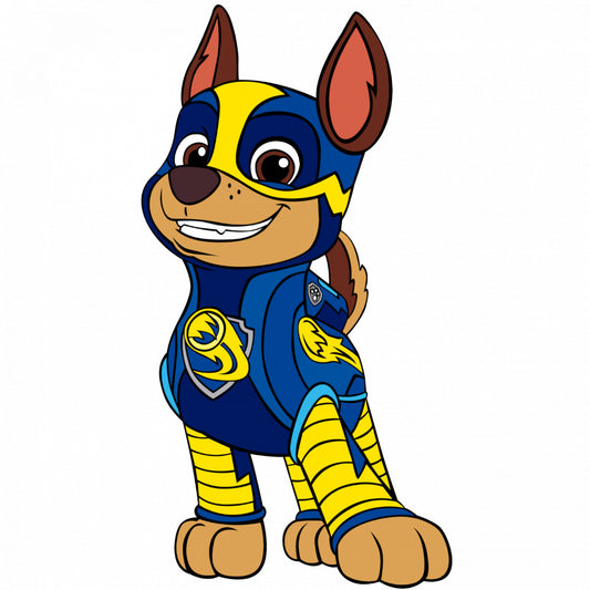 Set 4 bucati, Sticker decorativ, Paw Patrol Chase erou, Rezistent la apa, NO10126, 10 cm, Multicolor