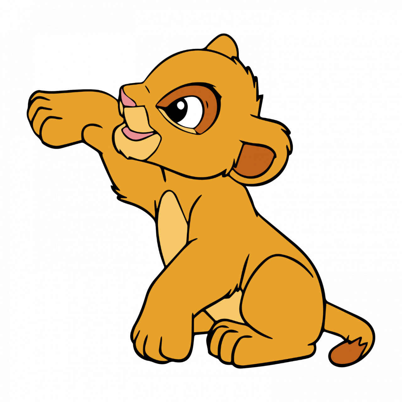 Set 4 bucati, Sticker decorativ, Personaj Simba Lion King, Rezistent la apa, NO10154, 10 cm, Multicolor