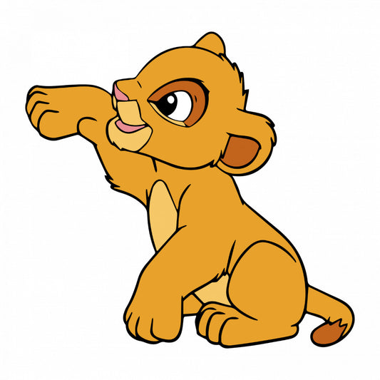 Set 4 bucati, Sticker decorativ, Personaj Simba Lion King, Rezistent la apa, NO10154, 10 cm, Multicolor