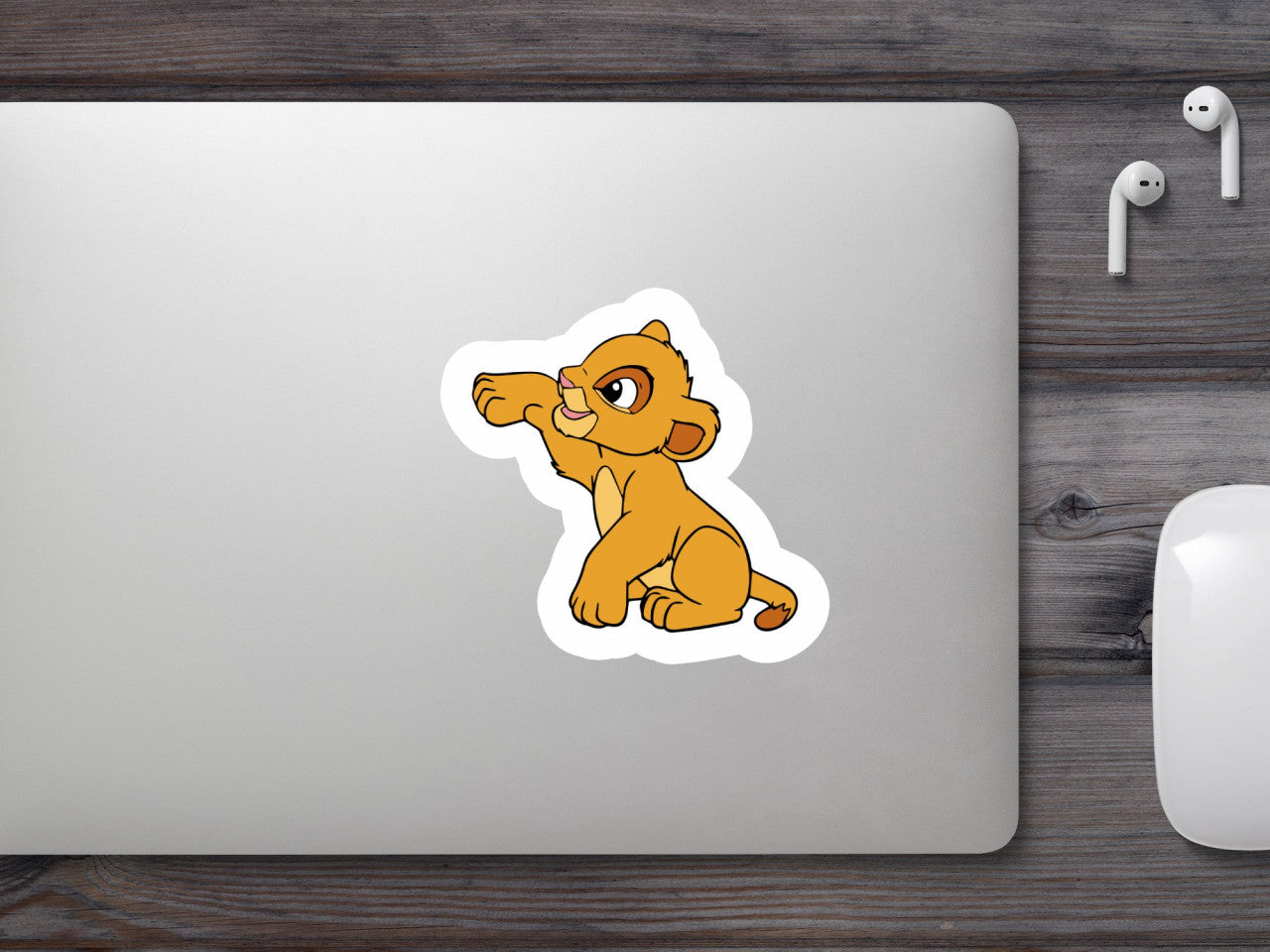 Set 4 bucati, Sticker decorativ, Personaj Simba Lion King, Rezistent la apa, NO10154, 10 cm, Multicolor