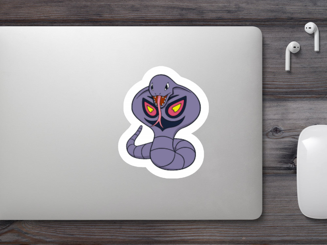 Set 4 bucati, Sticker decorativ, Pokemon Arbok, Rezistent la apa, NO7543, 10 cm, Multicolor