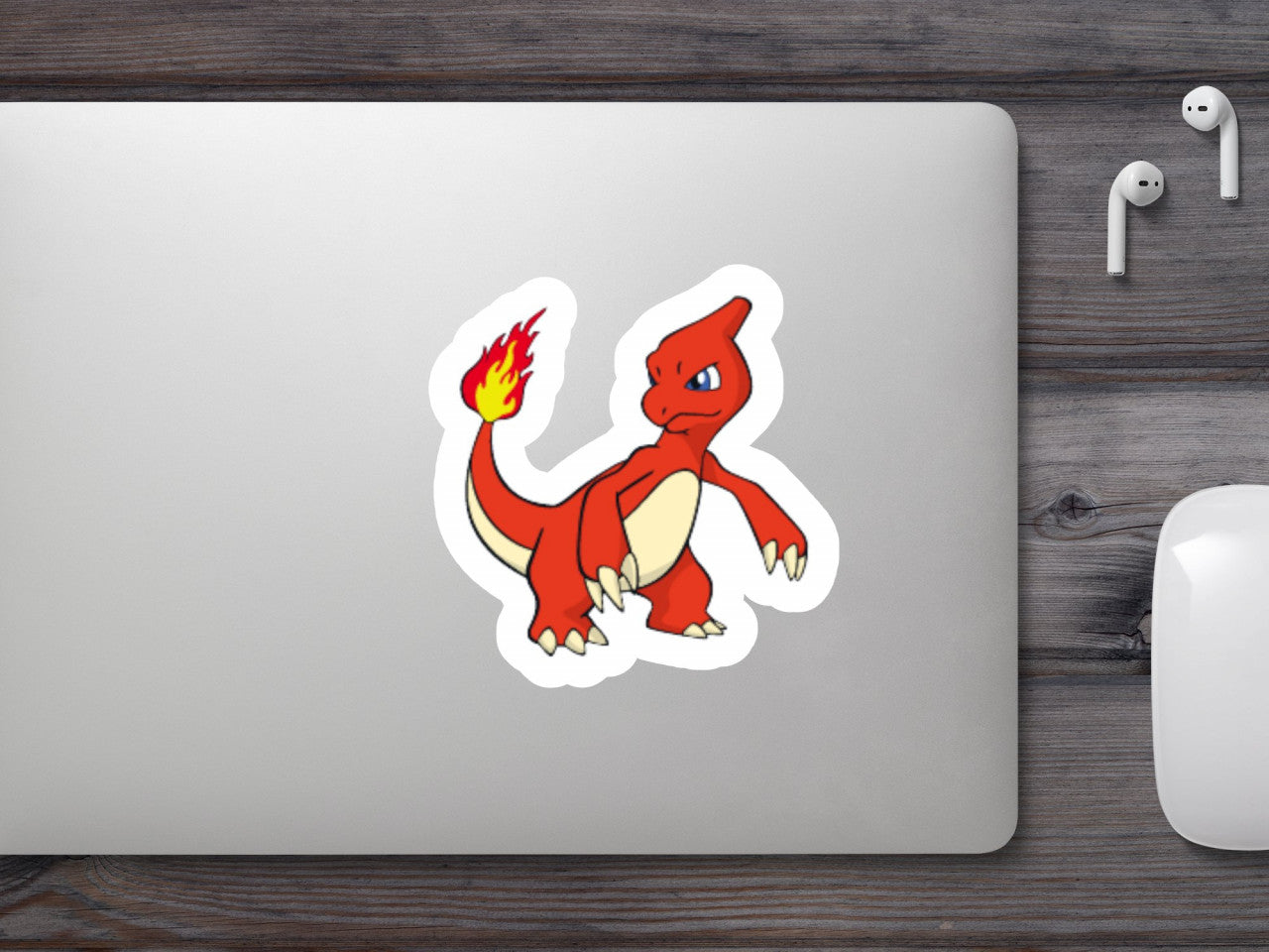 Set 4 bucati, Sticker decorativ, Pokemon Charmeleon, Rezistent la apa, NO7556, 10 cm, Multicolor