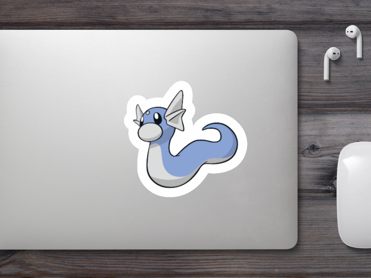 Set 4 bucati, Sticker decorativ, Pokemon Dratini, Rezistent la apa, NO7571, 10 cm, Multicolor