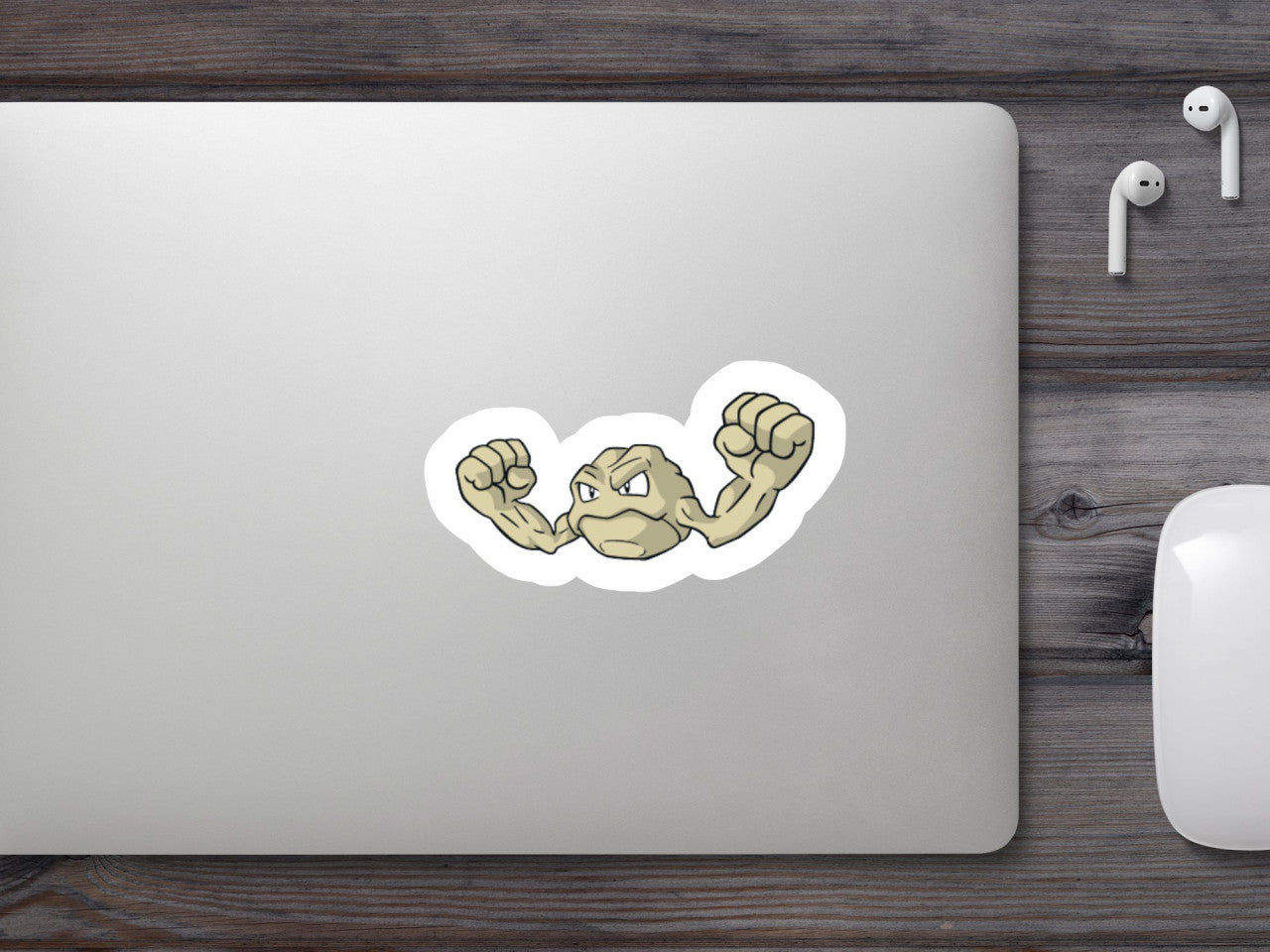 Set 4 bucati, Sticker decorativ, Pokemon Geodude, Rezistent la apa, NO7584, 10 cm, Multicolor